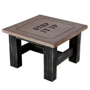 Fir Wood Step Stool Holds 250 lbs Wooden Stools 11in SQ x 7in H, Best Dad Ever - Picture 1 of 2