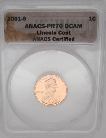 2001-S Lincoln Memorial Cent ANACS PR70 DEEP CAMEO - Attn Date Collectors Cover