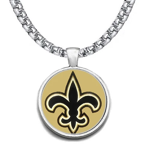 New Orleans Saints Mens Womens Stainless 20" Chain Link Pendant Necklace D30 Cover