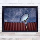The Mirror Rdd Container Cloudy Blue Whisps Sky Wall Art Print