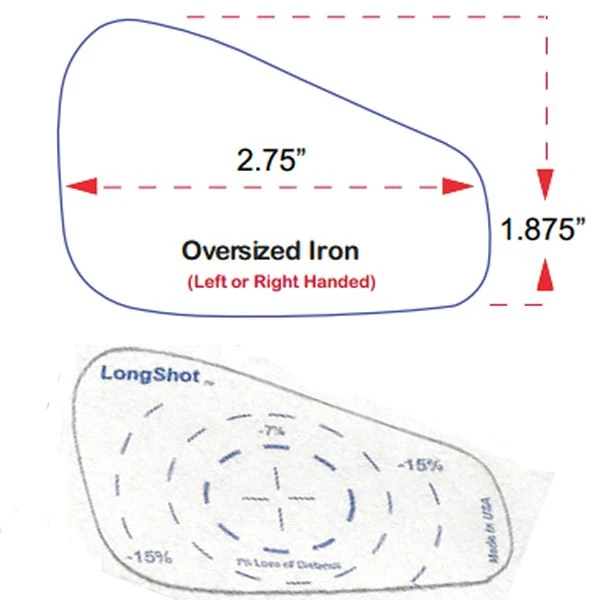 LongShot Golf Impact Tape Recorder Training Aids 40 labels Oversize Iron
