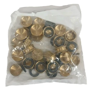 (25-PACK) BRASSCRAFT HC-1 Garden Hose Cap & Washer, Brass, For Hose I.D. 3/4" - Picture 1 of 5