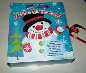 Paint Me Pals Hello, Snowman! Ornament Decorating Kit Brand New in Box w/paint + - Foto 1 di 2