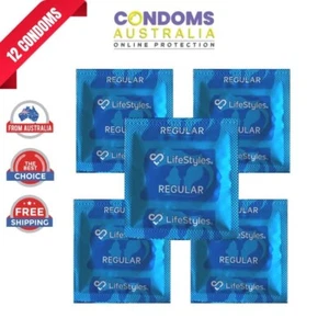 Ansell Lifestyles Regular 12 Condoms FREE SHIPPING - Picture 1 of 9
