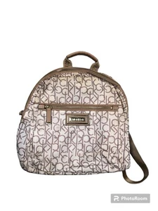 Calvin Klein Backpack For Women Golden Color Excellent Condition - Picture 1 of 3