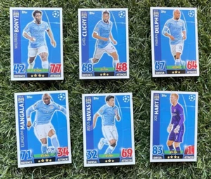6 Karten MANCHESTER CITY Fußball MATCH ATTAX TOPPS Champions League 2015/16 - Bild 1 von 2