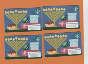 2024 NEW STARBUCKS Hanukkah Holiday Gift Card no $ - Picture 1 of 1