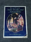 1927 DENNISON BOOKLET: "HOW TO DECORATE HALLS, BOOTHS & AUTOMOBILES"; PARTY PLAN