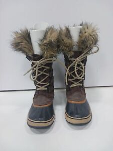 Sorel Joan of Artic Brown Winter Boots Women's Size 8
