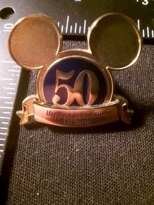 Walt Disney WDW 50th Happiest Celebration on Earth Mickey Ears 3D Trading Pin #3 - Picture 1 of 12