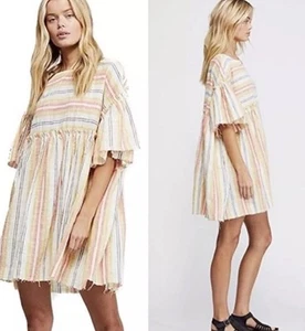 Free People Sunray Combo mini abito o tunica da notte estive taglia grande indossato 1 volta - Foto 1 di 13