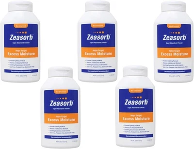 Crown Laboratories Zeasorb 超吸水粉 2.5 盎司(5 件装) — 第 1/4 张图片