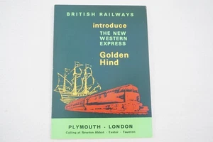 Golden Hind Western Express Train Railway Timetable Plymouth Exeter Taunton - Picture 1 of 3