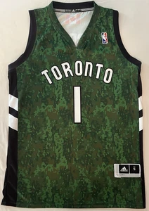 Adidas Jersey Toronto Raptors Green Pattern Tracy McGrady #1 , Adult Size S - Picture 1 of 10