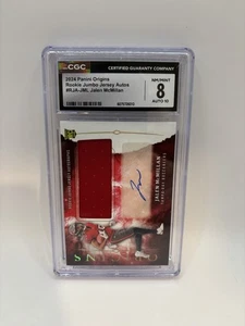 2024 Panini Origins - Rookie Jumbo Jersey Auto Jalen McMillan CGC Grade 8 - Picture 1 of 4