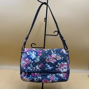 Vera Bradley Iconic Shoulder Bag in Pretty Posies Purse Handbag Pocketbook - Picture 1 of 16