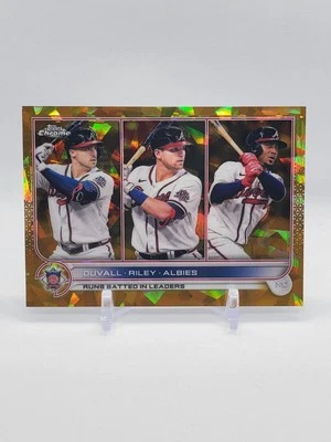 2022 Topps Sapphire GOLD RBI LEADERS /50 Duvall Riley Albies - Image 1 of 2