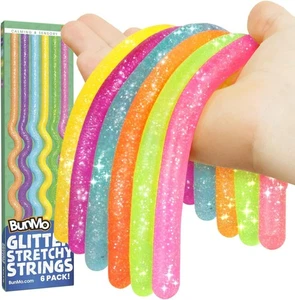 Bunmo, Glitzer dehnbare Strings, 6er Pack - Bild 1 von 3