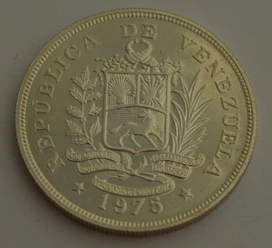 Venezuela 1975 25 Bolivares Silbermünze unzirkuliert - Bild 1 von 2