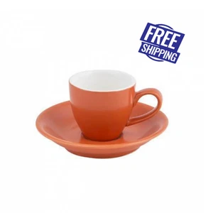 6x Espresso Cup & Saucer Jaffa Orange 75mL Bevande Cono Expressso Coffee Cups - Picture 1 of 2