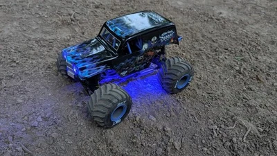 Blue Chassis Underglow LED Fit 1/18 Losi Mini LMT 1:18 Scale Monster Truck - Image 1 of 4