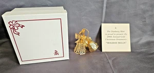 2002 Holiday Bells Annual Gold-Plated Ornament from Danbury Mint - Picture 1 of 3