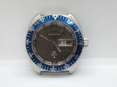Vintage Titoni Seascoper lll Automatic 23 Jewel Wristwatch Watch with Blue Bezel - Image 1 of 4