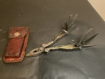 Cuchillos herramienta resistentes vintage Schrade EE. UU. alicates múltiples con estuche de cuero Foto 1 de 4