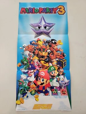 Póster vintage de Nintendo Power Mario Party 3 RARO 2001 Foto 1 de 3