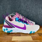 Nike React Element 55 Womens 9.5 Shoes Pink Purple Athletic Sneakers