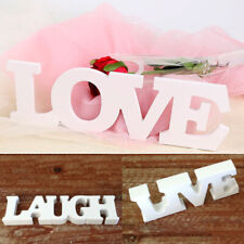 Wooden White Letter LOVE LAUGH LIVE Signs Plaques Wedding Party Home Decor DIY