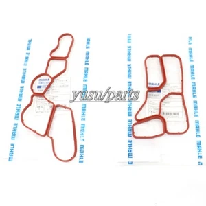 2x Mahle Engine Oil Filter Housing Oil Cooler Gasket For Mercedes M272 W204 W221 - Picture 1 of 2