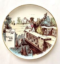 Antique Creil & Montereau Dessert Plate, “Sujets Musicaux - 5 Couplet”