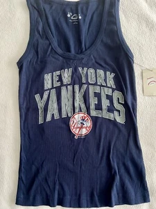 NY YANKEES TANK SHIRT WOMENS LARGE GIII SPORTS MLB BASEBALL RIB - Picture 1 of 4