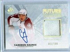  2011-12 SP Authentic Limited Patches #258 Cameron Gaunce AU 63/100