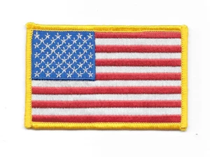 Stargate Atlantis TV Series United States Flag Patch Gold Border NEW UNUSED - Picture 1 of 1