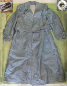GREATCOAT DE CUERO OFICIAL WEHRMACHT ALEMÁN ORIGINAL SEGUNDA GUERRA MUNDIAL - Imagen 1 de 12