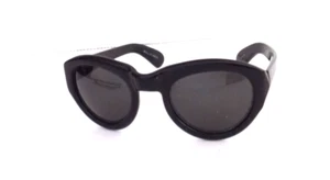 90s DRIES VAN NOTEN Linda Farrow black Cell Frame cat eye Sunglasses FRANCE CAT3 - Picture 1 of 10