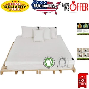 Full-Sized Organic Grounding Bed Sheet with Silver Thread & Connection Cord - Picture 1 of 8