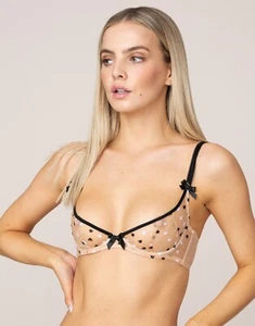 Agent Provocateur Brie Polka Dot Demi Bra 32C NWT - Picture 1 of 6