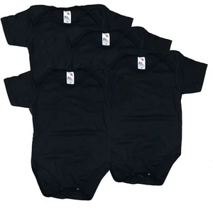 Newborn Bodysuits Solid Lot4- Pack Boys Girls Plain Blank Cotton Size 0-24 Mont - Picture 1 of 9