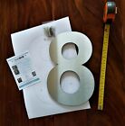 12"or 6" floating Arial house/front door numbers 2mm brushed stainless steel