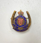 Vintage Royal Army Ordnance Corps Enamel Cap Badge HONI SOIT QUI MAL Y PENSE