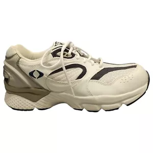Apex Low Top Athletic Sneaker Shoes Mens Size 10 White Navy Round Toe Lace Up - Picture 1 of 12