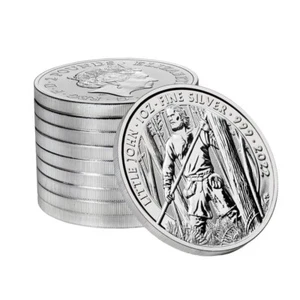 2022 Little John Miti e Leggende Gran Bretagna 1oz argento Oncia silver 999 FDC - Foto 1 di 1