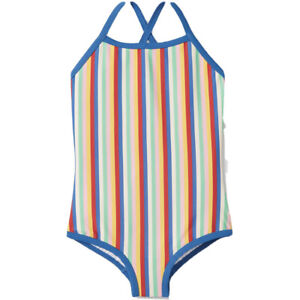 NEW Hanna Andersson Girls One Piece Swimsuit 2T Rainbow Stripes Bathing Suit