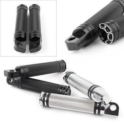 Black Male Mount Front Rear Footpegs Footrests Pedal For Harley XL1200N Alu - Image 1 of 4