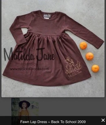 Matilda Jane Back To School Fawn Lap Dress Size 6 VGUC / Play Condition - Read! - Image 1 of 4