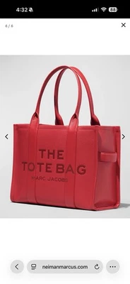 Marc Jacob Leather Tote Bag Red Large - Image 1 of 4