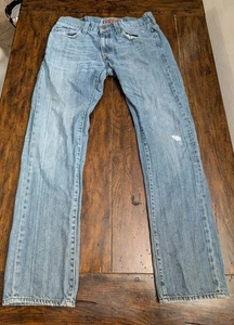 Y2K VINTAGE LOOK Levi's 511 Skinny Jeans Men's 34×32 Light Wash Distressed Denim - Picture 1 of 16